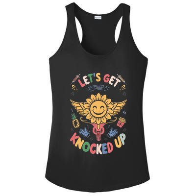 Ivf Transfer Day Infertility LetS Get That Knocked Up Ladies PosiCharge Competitor Racerback Tank
