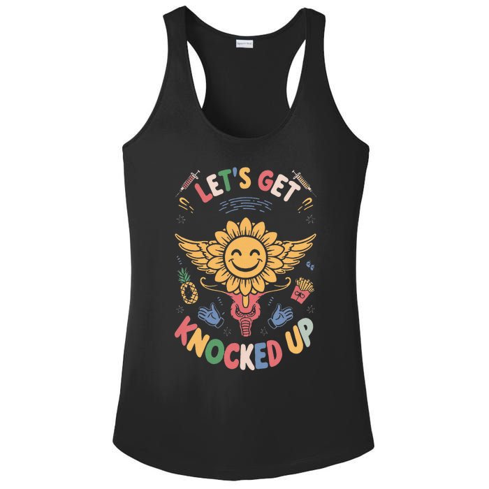 Ivf Transfer Day Infertility LetS Get That Knocked Up Ladies PosiCharge Competitor Racerback Tank