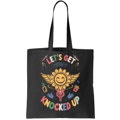 Ivf Transfer Day Infertility LetS Get That Knocked Up Tote Bag