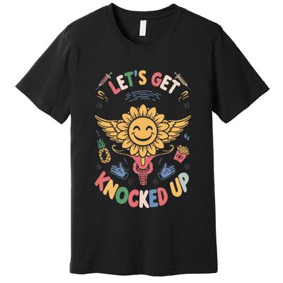 Ivf Transfer Day Infertility LetS Get That Knocked Up Premium T-Shirt