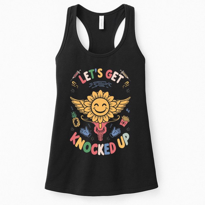 Ivf Transfer Day Infertility LetS Get That Knocked Up Womens Tank Top