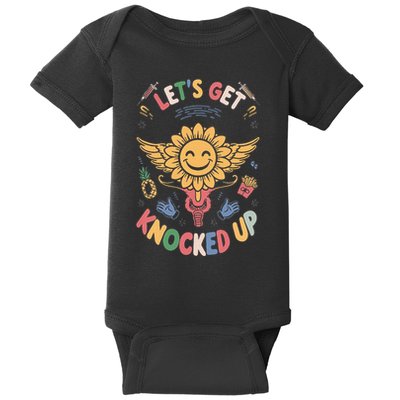 Ivf Transfer Day Infertility LetS Get That Knocked Up Baby Bodysuit
