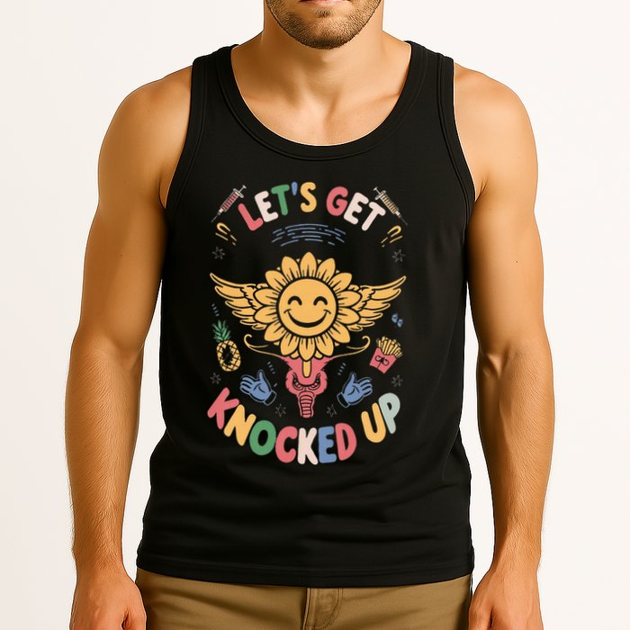 Ivf Transfer Day Infertility LetS Get That Knocked Up Tank Top