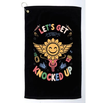 Ivf Transfer Day Infertility LetS Get That Knocked Up Golf Towel