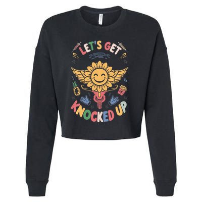 Ivf Transfer Day Infertility LetS Get That Knocked Up Cropped Pullover Crew