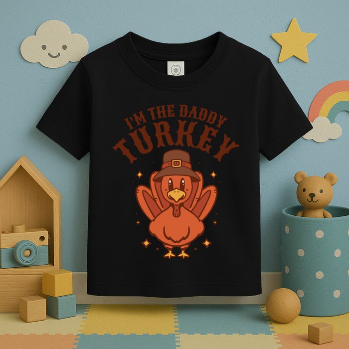 I'm The Daddy Turkey Festive Thanksgiving Toddler T-Shirt