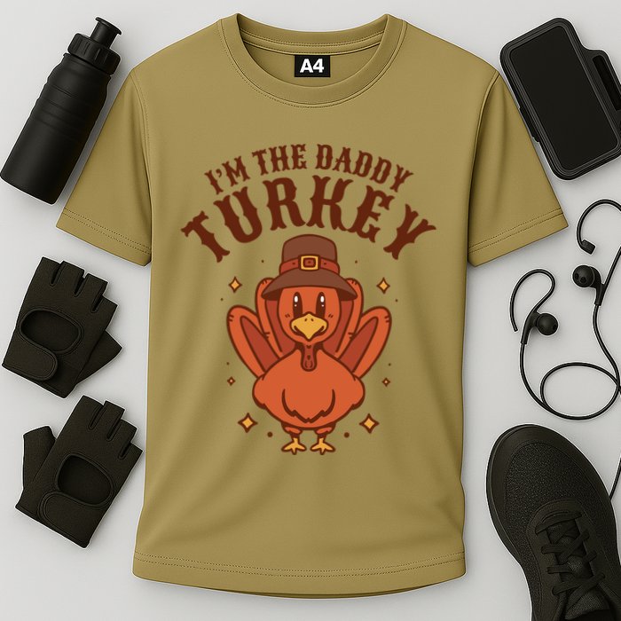 I'm The Daddy Turkey Festive Thanksgiving Cooling Performance Crew T-Shirt
