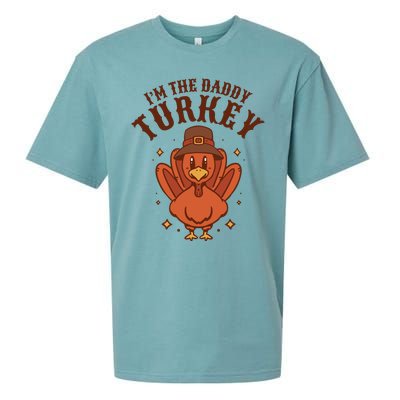 I'm The Daddy Turkey Festive Thanksgiving Sueded Cloud Jersey T-Shirt