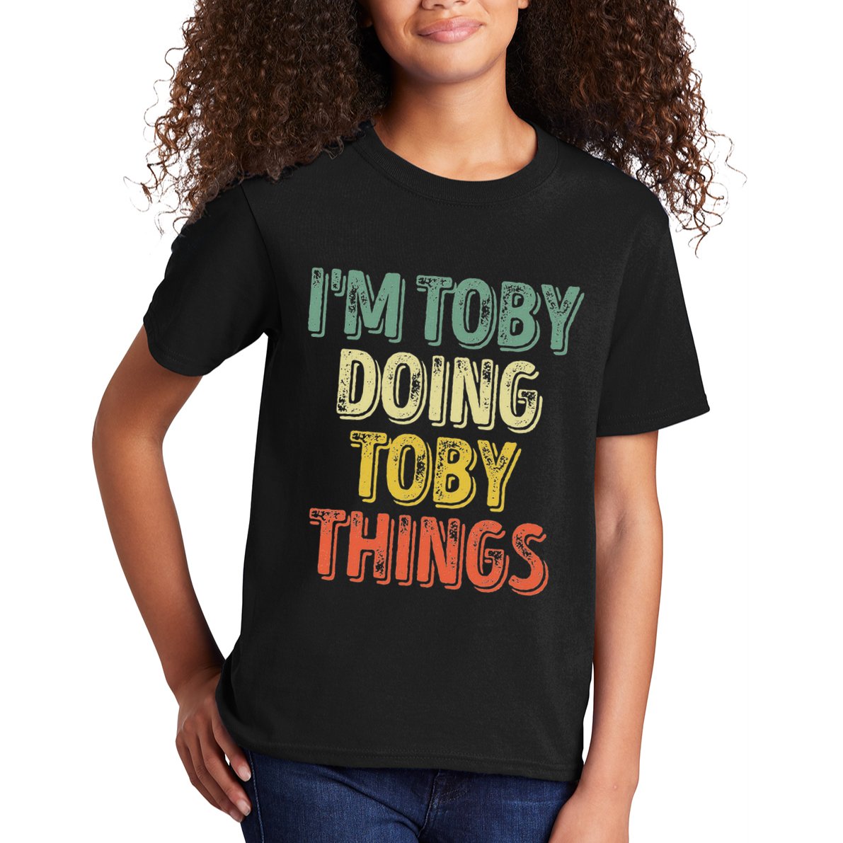 IM Toby Doing Toby Things Personalized First Name Kids T-Shirt