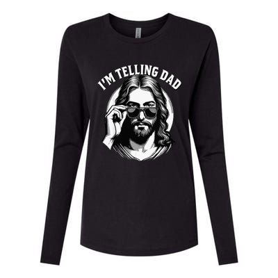 IM Telling Dad Funny Religious Christian Jesus Meme Womens Cotton Relaxed Long Sleeve T-Shirt