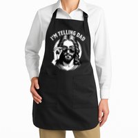 IM Telling Dad Funny Religious Christian Jesus Meme Apron
