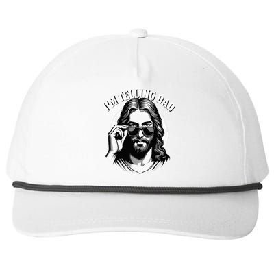 IM Telling Dad Funny Religious Christian Jesus Meme Snapback Five-Panel Rope Hat