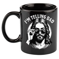 IM Telling Dad Funny Religious Christian Jesus Meme 11oz C Handle Ceramic Mug