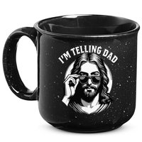IM Telling Dad Funny Religious Christian Jesus Meme 15oz Campfire Ceramic Mug