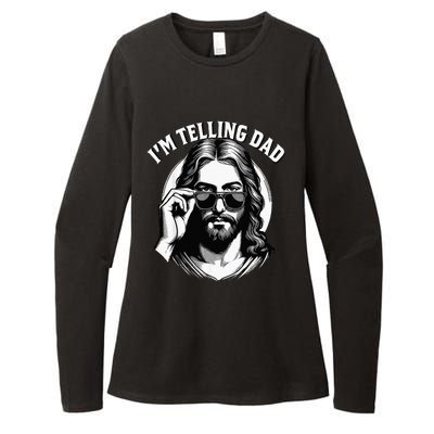 IM Telling Dad Funny Religious Christian Jesus Meme Womens CVC Long Sleeve Shirt