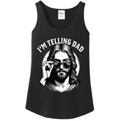 IM Telling Dad Funny Religious Christian Jesus Meme Ladies Essential Tank