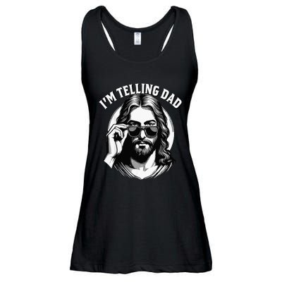 IM Telling Dad Funny Religious Christian Jesus Meme Ladies Essential Flowy Tank