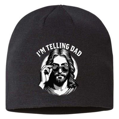 IM Telling Dad Funny Religious Christian Jesus Meme Sustainable Beanie