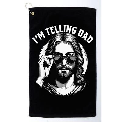 IM Telling Dad Funny Religious Christian Jesus Meme Golf Towel