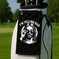 IM Telling Dad Funny Religious Christian Jesus Meme Golf Towel
