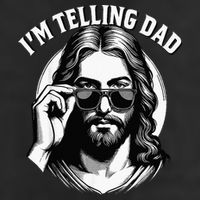 IM Telling Dad Funny Religious Christian Jesus Meme Golf Towel