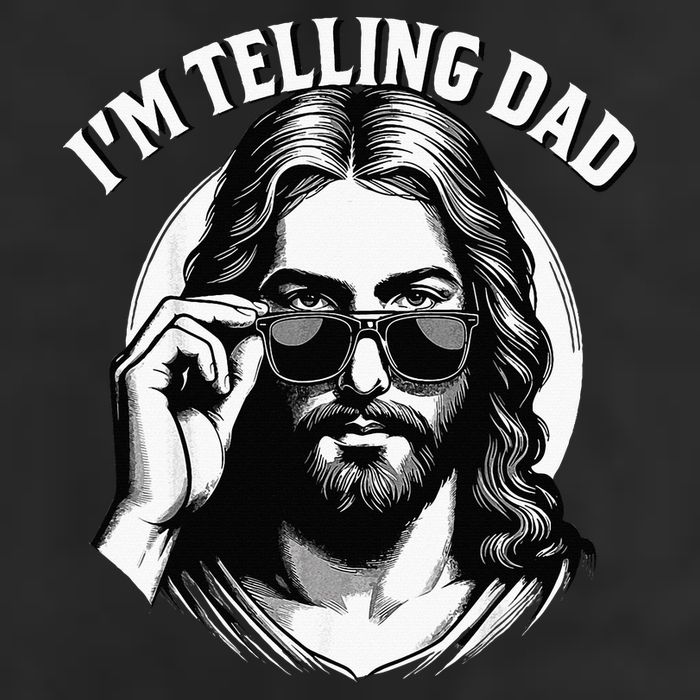 IM Telling Dad Funny Religious Christian Jesus Meme Golf Towel