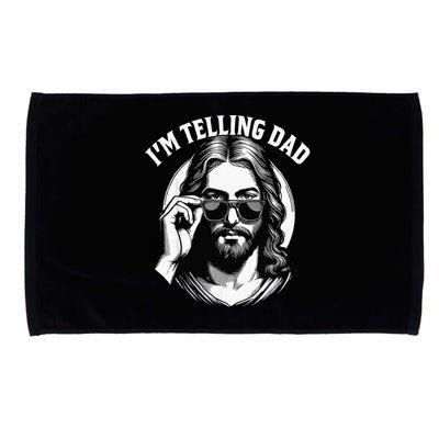 IM Telling Dad Funny Religious Christian Jesus Meme Microfiber Hand Towel