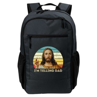 Im Telling Dad Funny Religious Christian Jesus Meme Daily Commute Backpack