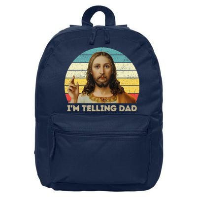 Im Telling Dad Funny Religious Christian Jesus Meme 16 in Basic Backpack