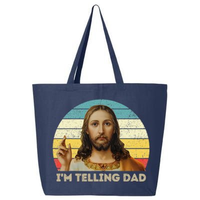 Im Telling Dad Funny Religious Christian Jesus Meme 25L Jumbo Tote