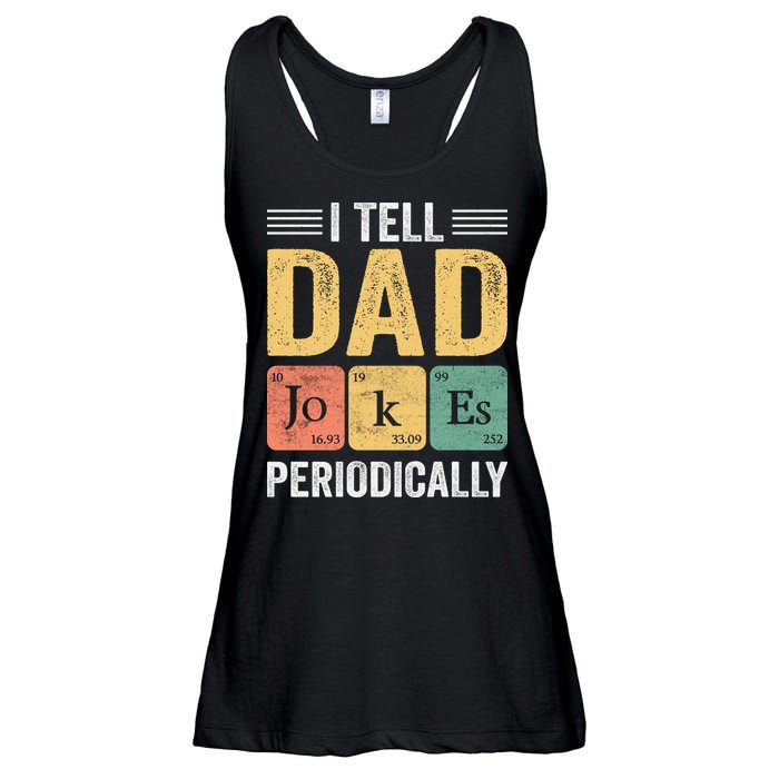 I Tell Dad Jokes Periodically Ladies Essential Flowy Tank