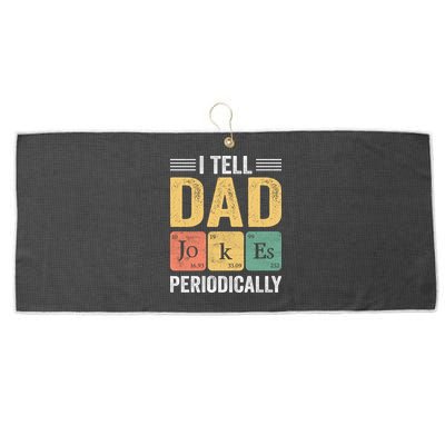 I Tell Dad Jokes Periodically Large Microfiber Waffle Golf Towel
