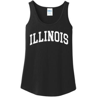 Illinois Throwback Design Classic Ladies Essential Tank