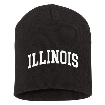 Illinois Throwback Design Classic Short Acrylic Beanie