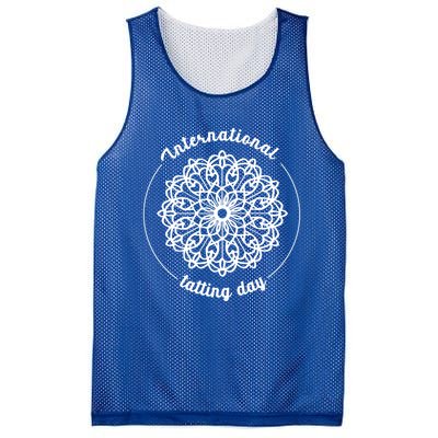 International Tatting Day Lace Textile Art Craft Diy Gift Mesh Reversible Basketball Jersey Tank