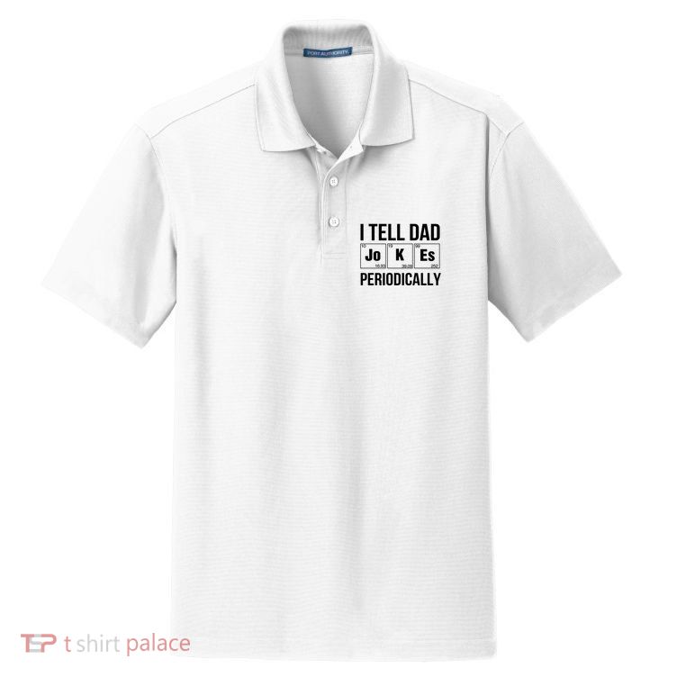 I Tell Dad Jokes Periodically Dry Zone Grid Polo