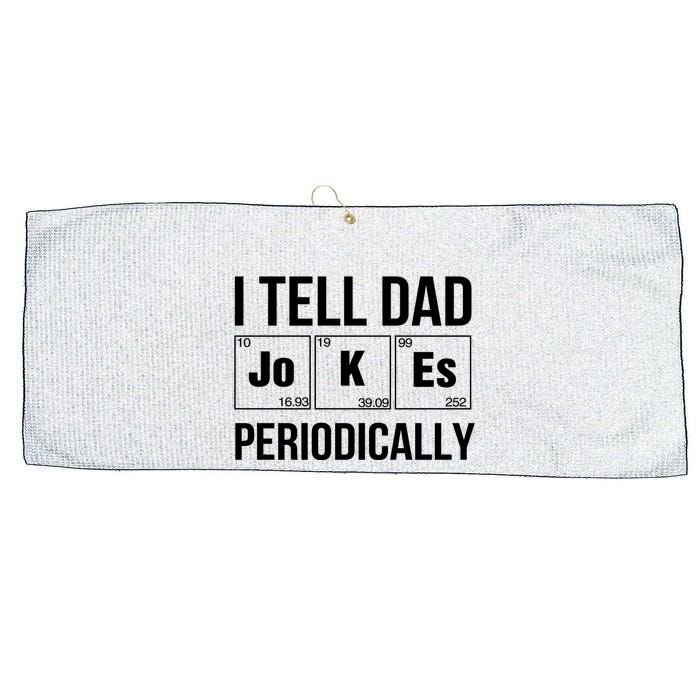 I Tell Dad Jokes Periodically Large Microfiber Waffle Golf Towel