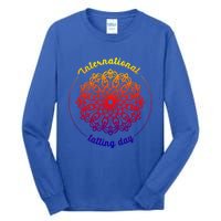 International Tatting Day Lace Textile Art Craft Diy Meaningful Gift Tall Long Sleeve T-Shirt