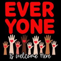 Idaho Teacher Everyone Is Welcome Here Fist Hand Support Drawstring Bag