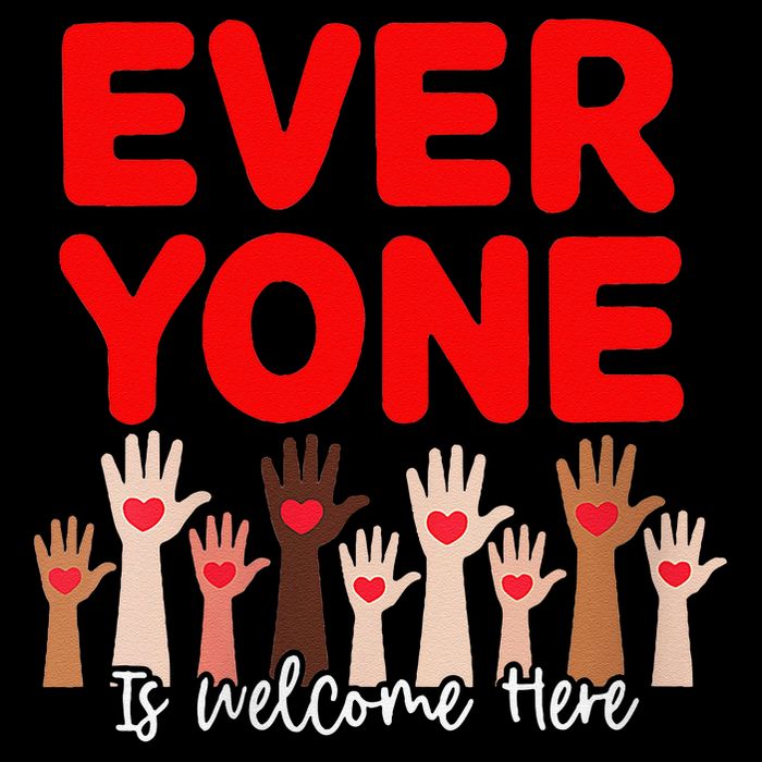 Idaho Teacher Everyone Is Welcome Here Fist Hand Support Drawstring Bag