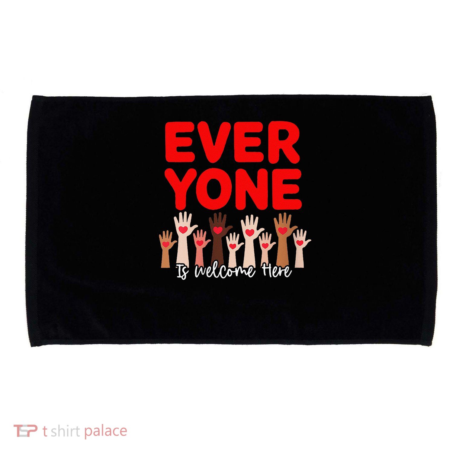 Idaho Teacher Everyone Is Welcome Here Fist Hand Support Microfiber Hand Towel