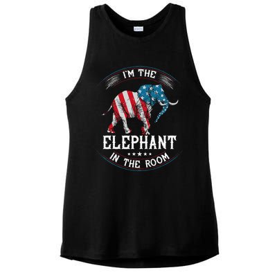 Im The Elephant In The Room Republica Conservative Ladies PosiCharge Tri-Blend Wicking Tank