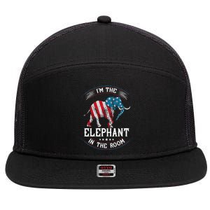 Im The Elephant In The Room Republica Conservative 7 Panel Mesh Trucker Snapback Hat