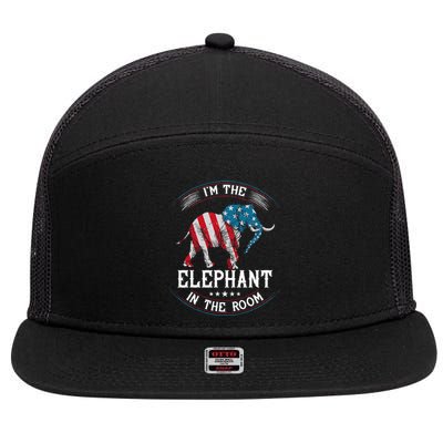 Im The Elephant In The Room Republica Conservative 7 Panel Mesh Trucker Snapback Hat