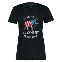 Im The Elephant In The Room Republica Conservative Women's Momentum V-Neck T-Shirt