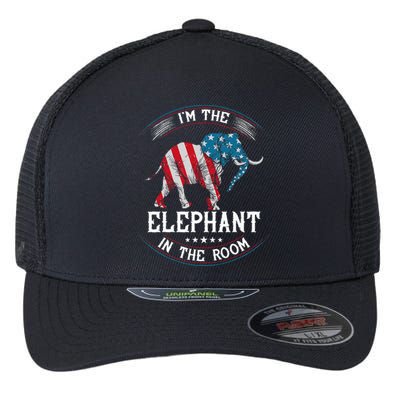 Im The Elephant In The Room Republica Conservative Flexfit Unipanel Trucker Cap