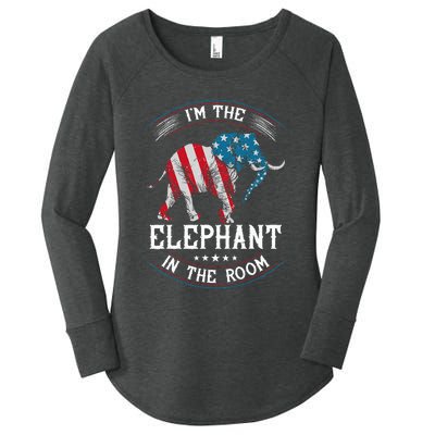 Im The Elephant In The Room Republica Conservative Women's Perfect Tri Tunic Long Sleeve Shirt