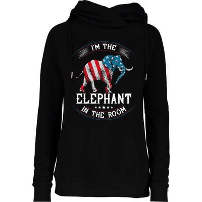 Im The Elephant In The Room Republica Conservative Womens Funnel Neck Pullover Hood