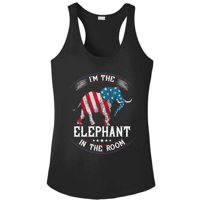 Im The Elephant In The Room Republica Conservative Ladies PosiCharge Competitor Racerback Tank