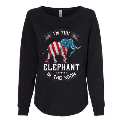 Im The Elephant In The Room Republica Conservative Womens California Wash Sweatshirt